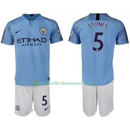 Fußballtrikots Manchester City STONES 5 Kinder 2018-2019 Kurzarm Heimtrikotsatz kaufen